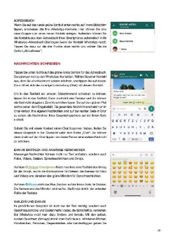 Buchcover und Innenansicht für das Buch: Einstieg ins Smartphone - eine Anleitung