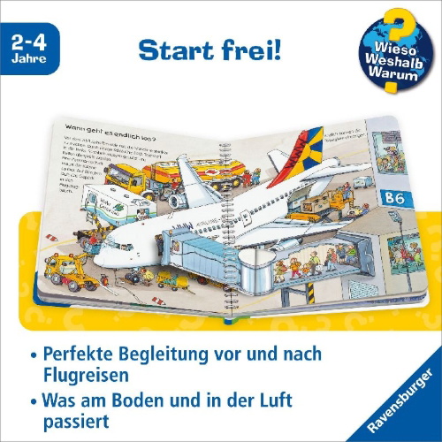 Buchcover und Innenansicht für das Buch: Wieso? Weshalb? Warum? junior, Band 3: Der Flughafen