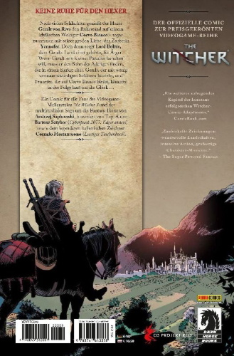 Buchcover und Innenansicht für das Buch: The Witcher: Corvo Bianco