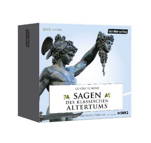 Buchcover und Innenansicht für das Buch: Griechische Schöpfungssagen, die Argonautensage, Auszüge der Heraklessage, die Sagen von Troja, Odysseus und Aeneas