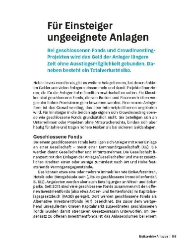 Buchcover und Innenansicht für das Buch: Geldanlage für Anfänger