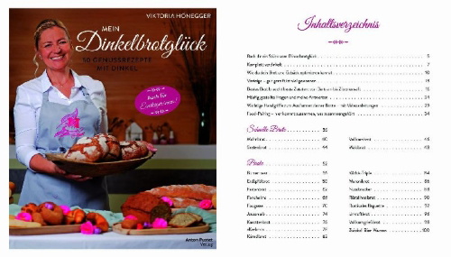 Buchcover und Innenansicht für das Buch: Mein Dinkelbrotglück