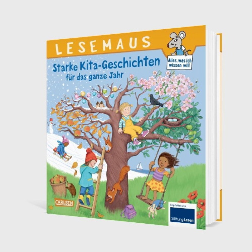 Buchcover und Innenansicht für das Buch: Starke Kita-Geschichten für das ganze Jahr