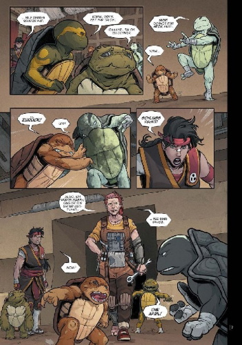 Buchcover und Innenansicht für das Buch: Teenage Mutant Ninja Turtles: The Last Ronin - Lost Years