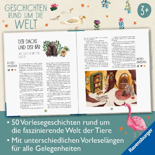 Buchcover und Innenansicht für das Buch: A World full of Animal Stories