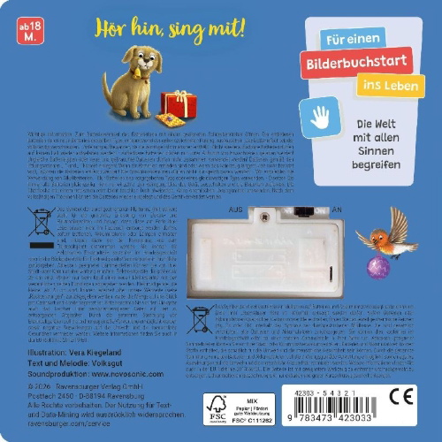 Buchcover und Innenansicht für das Buch: Hör mal hin - O Tannenbaum: Meine schönsten Weihnachtslieder