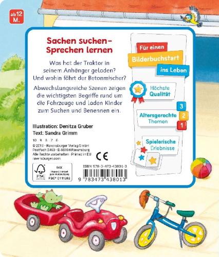 Buchcover und Innenansicht für das Buch: Mein erstes Sachen suchen: Meine Fahrzeuge