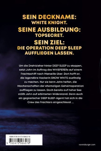 Buchcover und Innenansicht für das Buch: Deep Sleep, Band 2 - Auftrag: The Whisperer