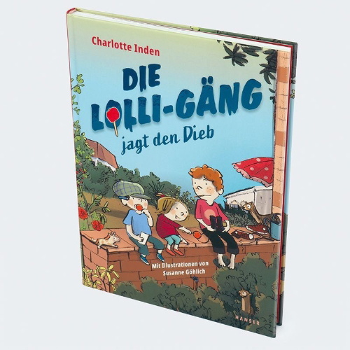 Buchcover und Innenansicht für das Buch: Die Lolli-Gäng jagt den Dieb
