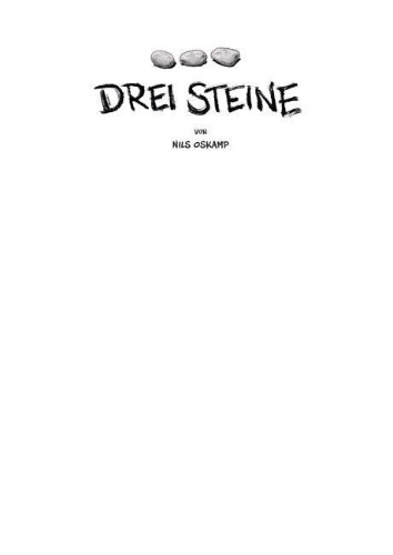 Buchcover und Innenansicht für das Buch: Drei Steine