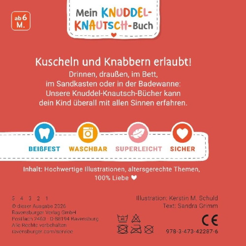 Buchcover und Innenansicht für das Buch: Mein Knuddel-Knautsch-Buch: Frohe Weihnachten!