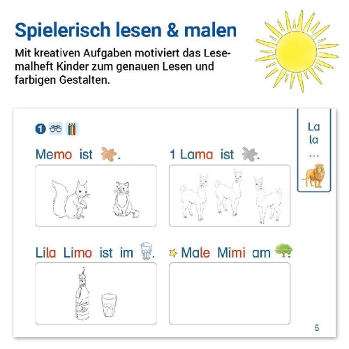 Buchcover und Innenansicht für das Buch: ABC der Tiere 1 Neubearbeitung · lesen - verstehen - malen