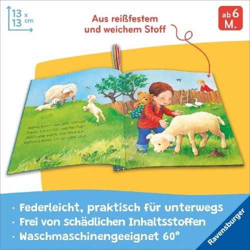 Buchcover und Innenansicht für das Buch: Mein Knuddel-Knautsch-Buch - Meine Tierkinder