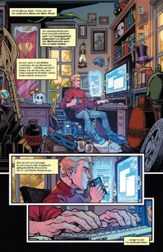 Buchcover und Innenansicht für das Buch: New History of the DC Universe #1-#4