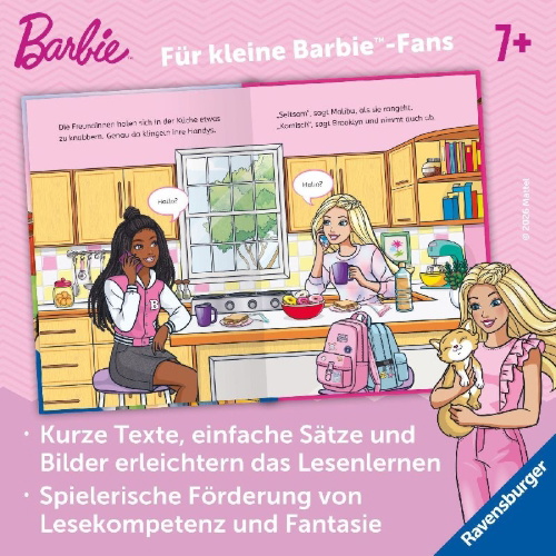 Buchcover und Innenansicht für das Buch: Barbie ermittelt. Tierische Erstleseabenteuer