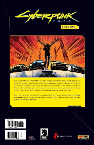 Buchcover und Innenansicht für das Buch: Cyberpunk 2077: Kickdown 1-4