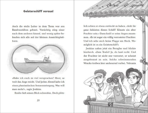 Buchcover und Innenansicht für das Buch: Rick Nautilus - Gefangen auf der Eiseninsel