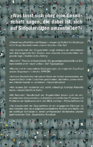 Buchcover und Innenansicht für das Buch: Die Gesellschaft der Singularitäten