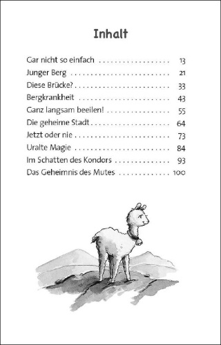 Buchcover und Innenansicht für das Buch: Late Lunch with Llamas