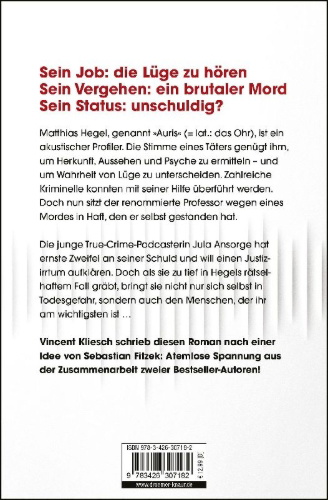 Buchcover und Innenansicht für das Buch: Auris