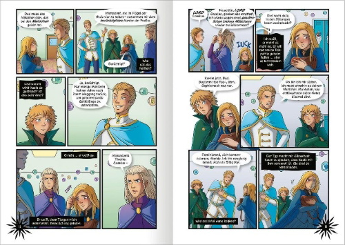 Buchcover und Innenansicht für das Buch: Keeper of the Lost Cities - The Graphic Novel Part 2