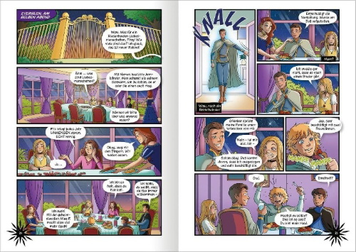Buchcover und Innenansicht für das Buch: Keeper of the Lost Cities - The Graphic Novel Part 2