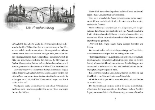 Buchcover und Innenansicht für das Buch: Die Bestimmung der Mondsteinkinder