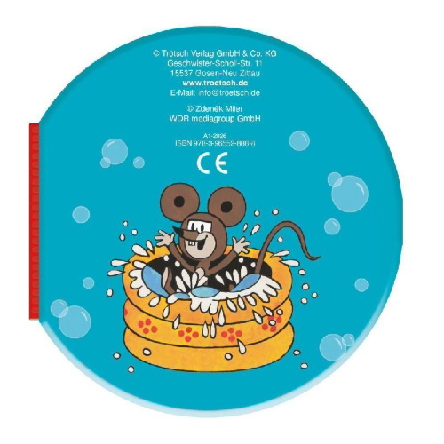 Buchcover und Innenansicht für das Buch: TRÖTSCH - Der kleine Maulwurf Badebuch
