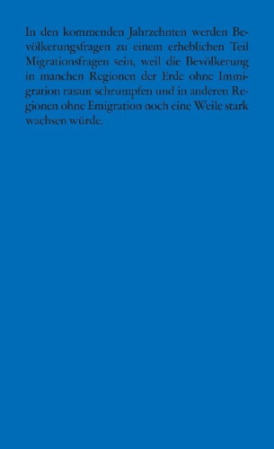 Buchcover und Innenansicht für das Buch: Das Bevölkerungsargument