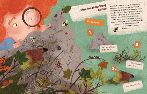 Buchcover und Innenansicht für das Buch: Auf wilden Pfoten durch die Stadt