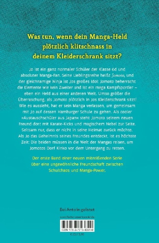 Buchcover und Innenansicht für das Buch: Jo & Jomoto - Das Portal nach Kinko