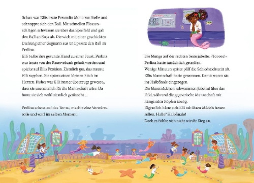Buchcover und Innenansicht für das Buch: Mein Seepferdchenhof 1. Wilde Flosse, großes Herz