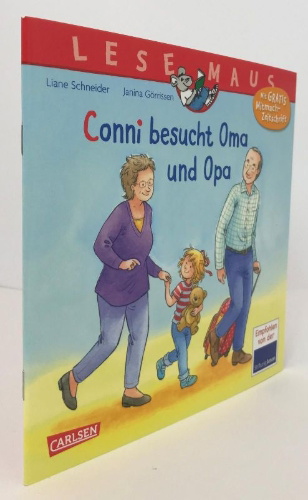 Buchcover und Innenansicht für das Buch: LESEMAUS 69: Conni besucht Oma und Opa