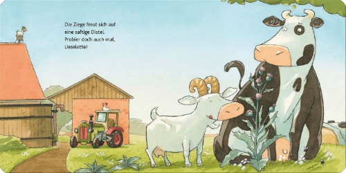 Buchcover und Innenansicht für das Buch: Was schmeckt dir, Lieselotte?