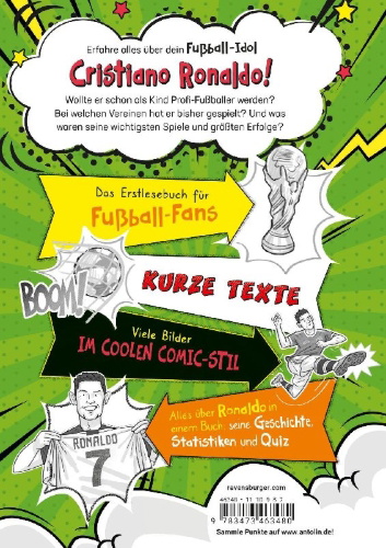 Buchcover und Innenansicht für das Buch: Football Superstars. Ronaldo Rules