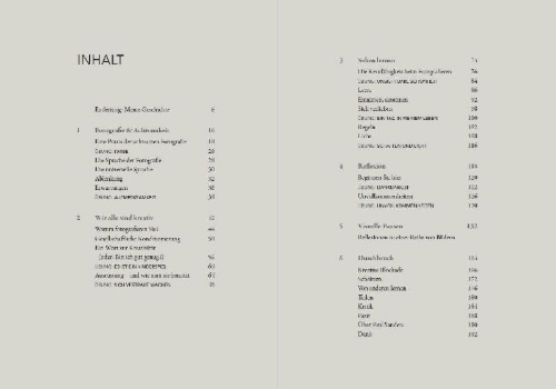 Buchcover und Innenansicht für das Buch: Still. A Mindful Practice for Photographers
