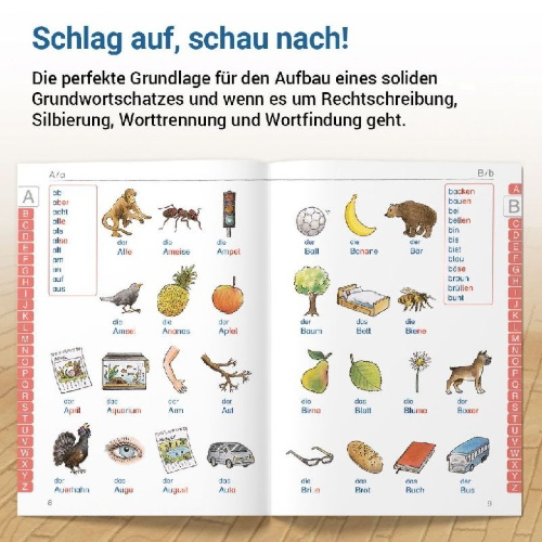 Buchcover und Innenansicht für das Buch: Das Wörterbuch für die Grundschule