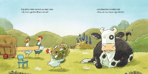 Buchcover und Innenansicht für das Buch: Lieselotte feiert Geburtstag