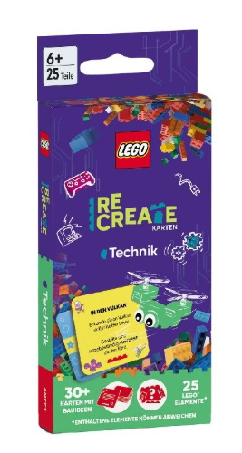 Buchcover und Innenansicht für das Buch: LEGO® - ReCreate Karten - Technik