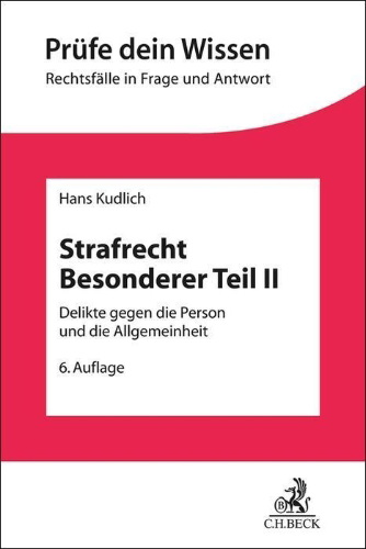 Buchcover und Innenansicht für das Buch: Strafrecht Besonderer Teil II