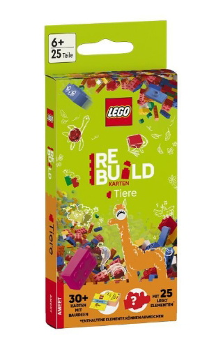 Buchcover und Innenansicht für das Buch: LEGO® - Rebuild Karten - Tiere