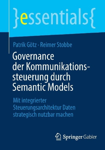 Buchcover und Innenansicht für das Buch: Governance der Kommunikationssteuerung durch Semantic Models