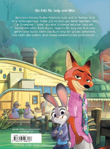 Buchcover und Innenansicht für das Buch: Disney Zoomania 2 - Das offizielle Erstlesebuch zu Film 2