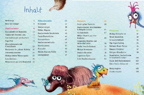 Buchcover und Innenansicht für das Buch: Furzipups - Das Kochbuch mit pfff