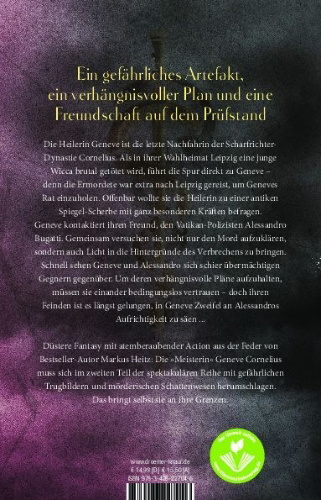 Buchcover und Innenansicht für das Buch: Die Meisterin: Spiegel & Schatten