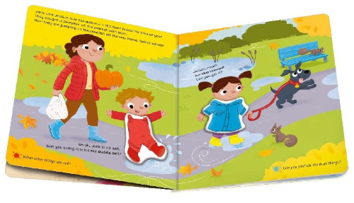 Buchcover und Innenansicht für das Buch: Play+ My first Magnetic Book: Match and Learn Colours