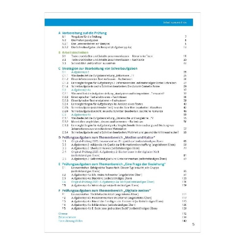 Buchcover und Innenansicht für das Buch: FiNALE Prüfungstraining Zentrale Prüfung 10. Gymnasium Nordrhein-Westfalen. Deutsch 2027