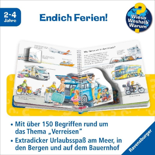 Buchcover und Innenansicht für das Buch: Wieso? Weshalb? Warum? Sonderband - Mein junior-Lexikon: Urlaub