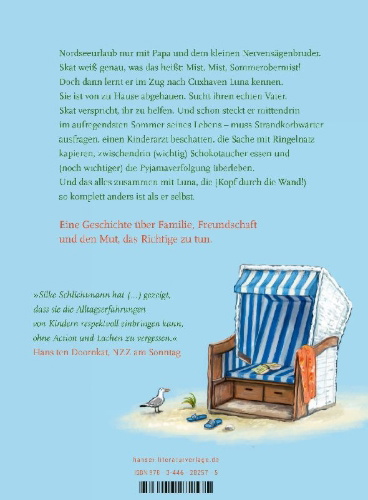 Buchcover und Innenansicht für das Buch: Mein merkwürdig schöner Sommer mit Luna