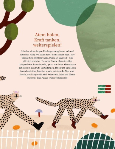 Buchcover und Innenansicht für das Buch: Luise braucht 'ne Pause